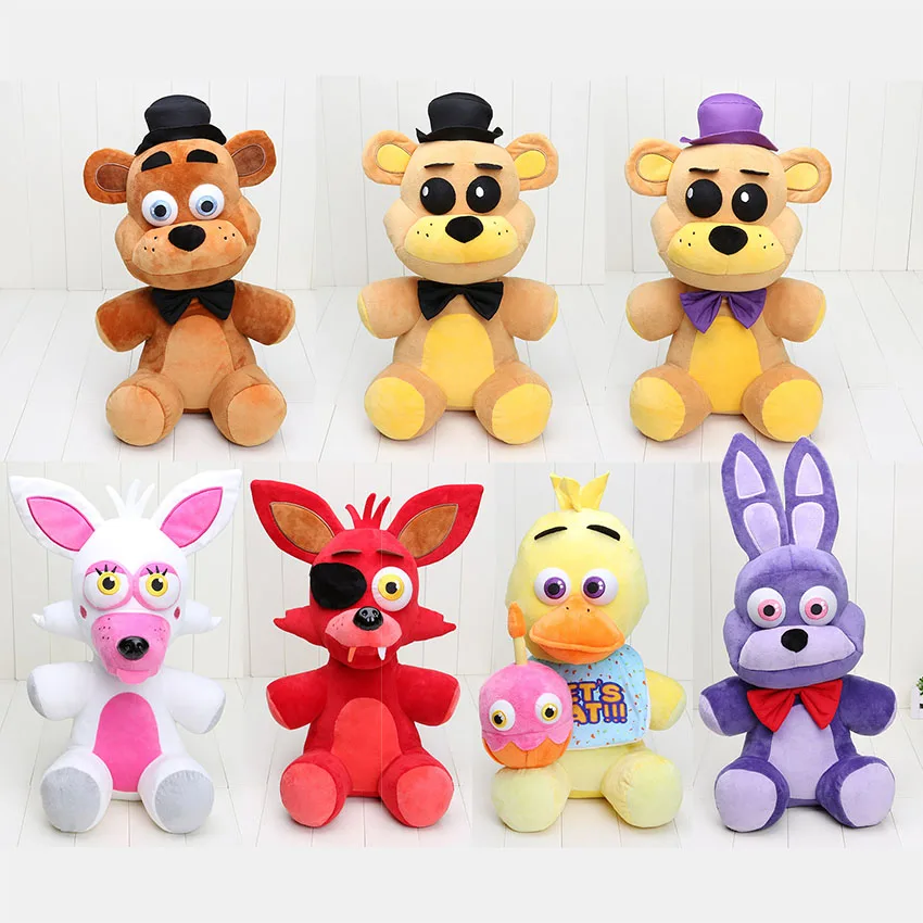 Плюшевые игрушки FNAF five night at freddy's 45 см большой размер Фредди фазбер мангл Фокси