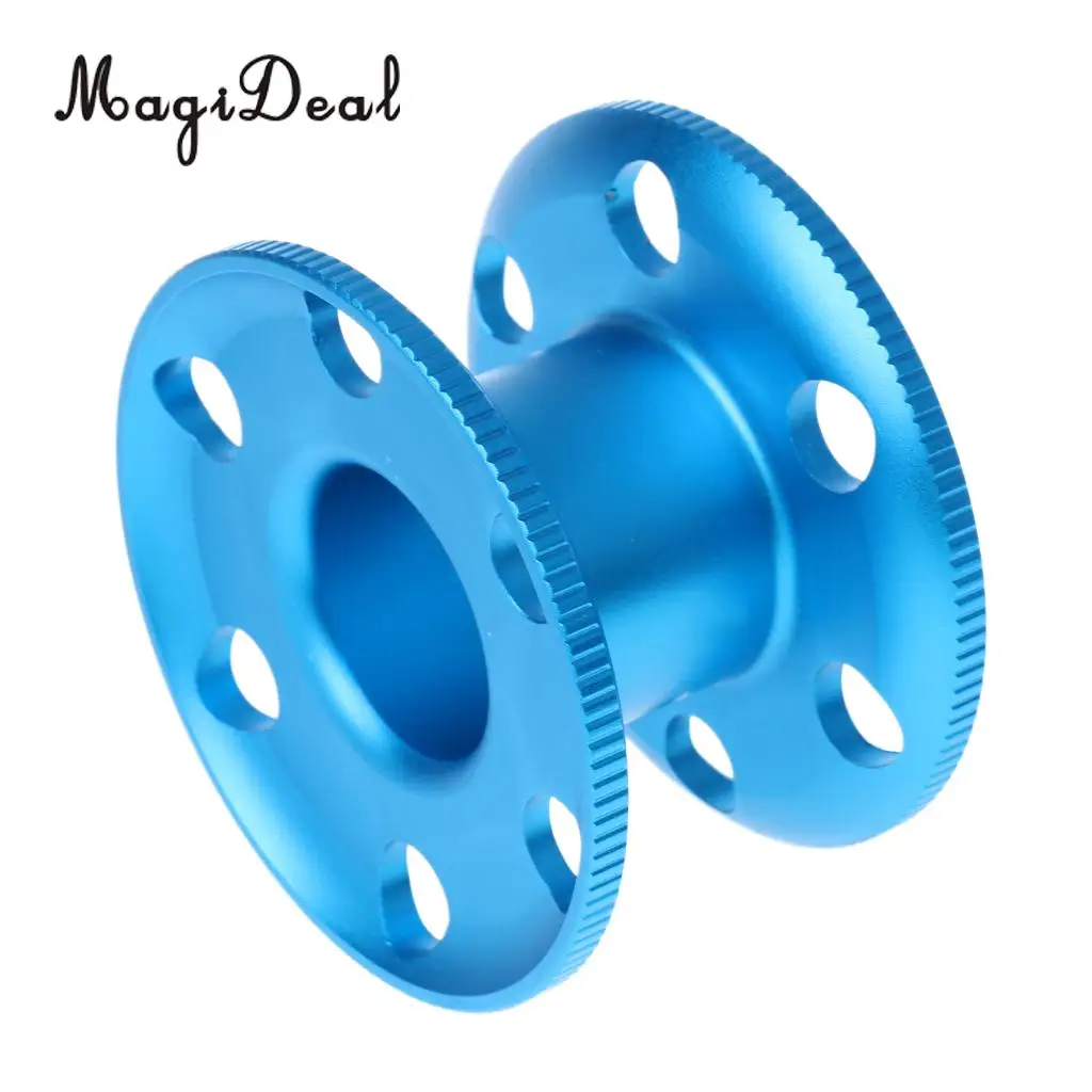 2Pcs Ultra-light Aluminum Alloy Scuba Diving Finger Spool Dive Reel Guide Line Spool Snorkeling Gear Equipment Accessories Blue