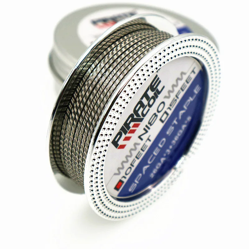 

Electronic Cigarette Heating Wire Ni80 Spaced Staple Heating Wires 10Feet/roll RDA RTA Atomizer Coils DIY Tool Vape