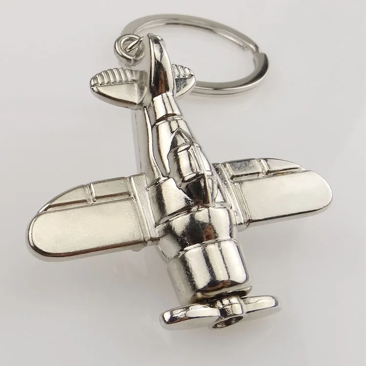 Милый Серебряный авиационный самолет брелок для ключей в виде самолета воздушный бой брелок для энтузиастов подарок для влюбленных высокое качество брелок 1 шт