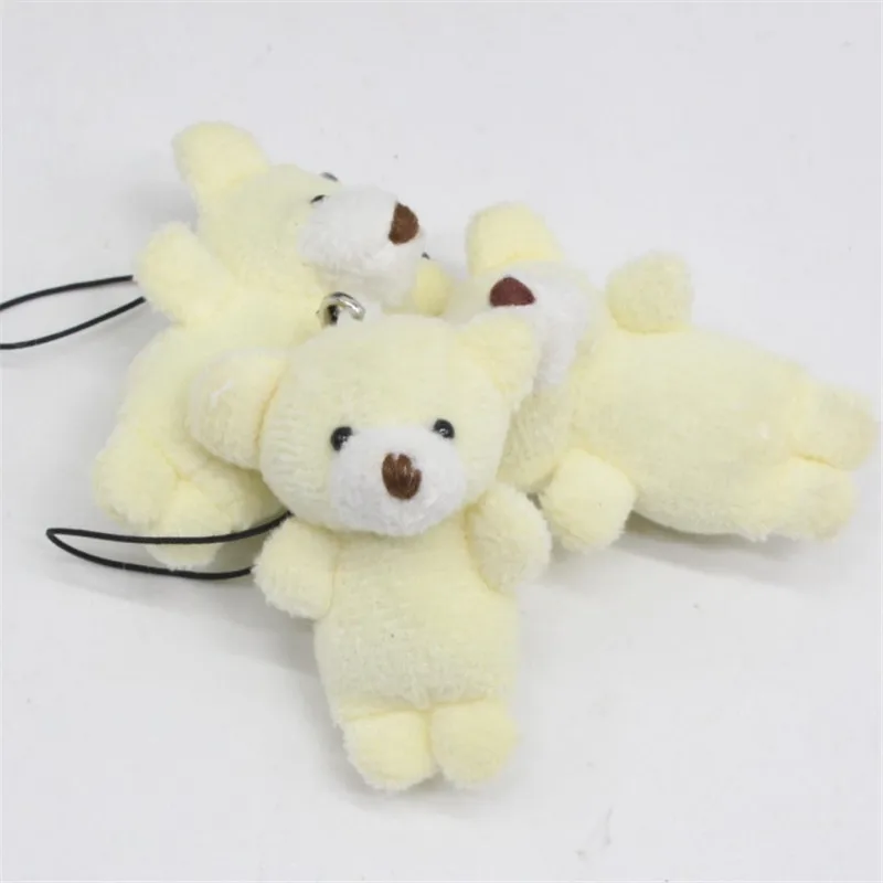 10 шт./лот 3 5 см Kawaii Cute Joint Bowtie Teddy Bear плюшевая игрушка кукла мягкая свадебный