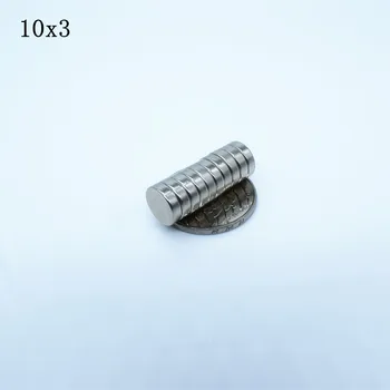 

50pcs Neodymium magnet 10x3 Rare Earth small Strong Round permanent 10*3mm fridge Electromagnet NdFeB nickle magnetic DISC