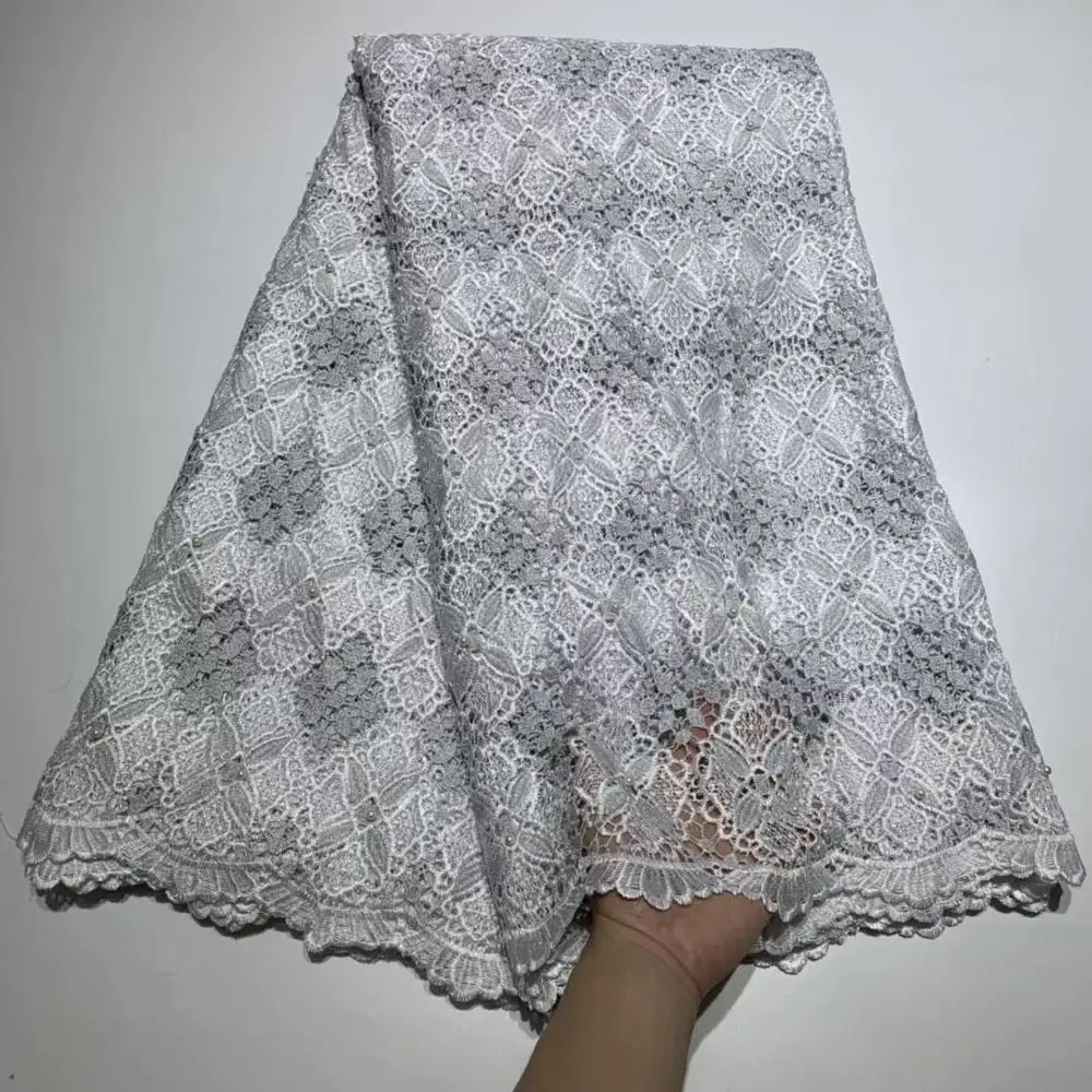 

Cheap Wholesale Lace Fabric High Quality 2019 French Net Lace Tulle Fabrics Embroidered Beads Nigerian Lace Fabric
