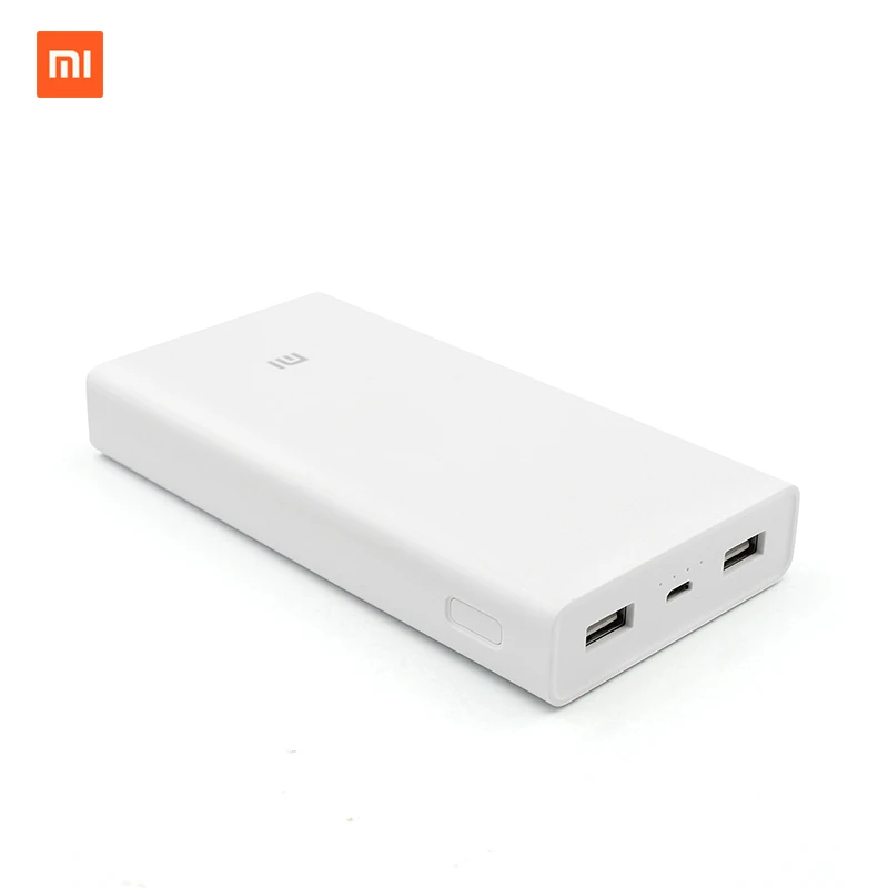 Xiaomi Mi внешний аккумулятор емкостью 20000 мА/ч 2C с двумя usb портами Двусторонняя