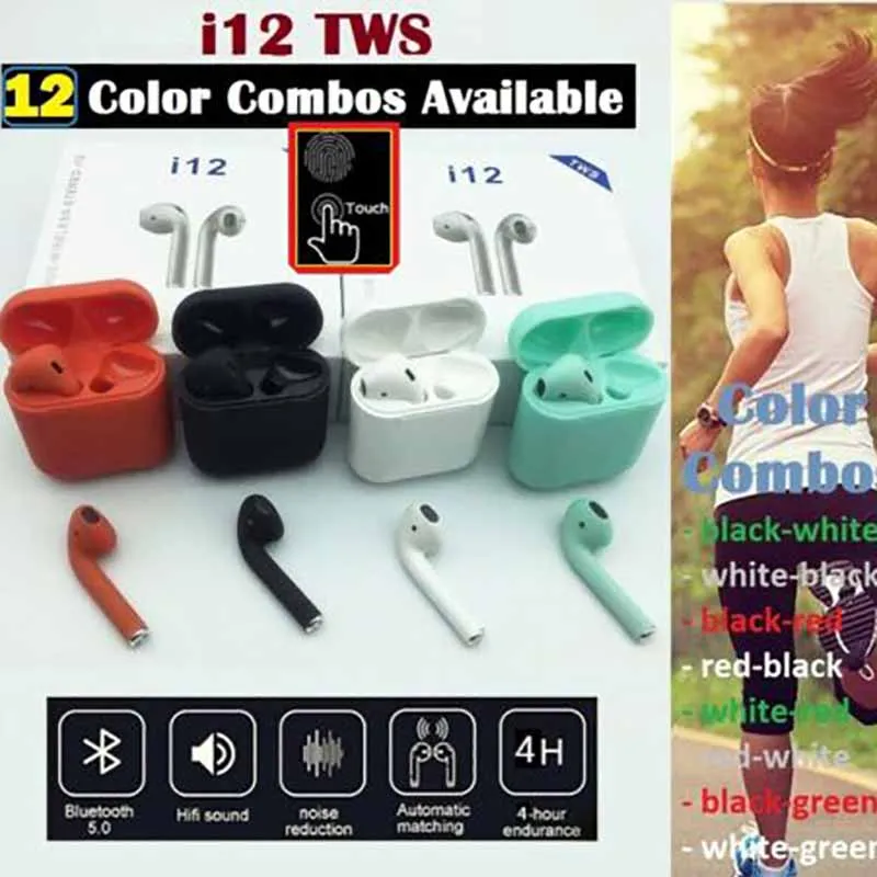 2019 новый сенсорный контроль i12 s TWS 1:1 беспроводной Bluetooth 5 0 3D супер бас ухо телефон