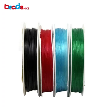 

Beadsnice Multicolor Elastic Wire Colorful Cords For Chinese High Quality Cord macrame Satin Jewelry Findings Cord 0.6mm ID6819