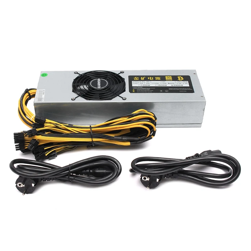 

2400W Mining Power Supply 6Pin For Bitcoin Miner Eth Rig Ethereum S7 S9 For L3 For L3+ New computer power Supply For BTC