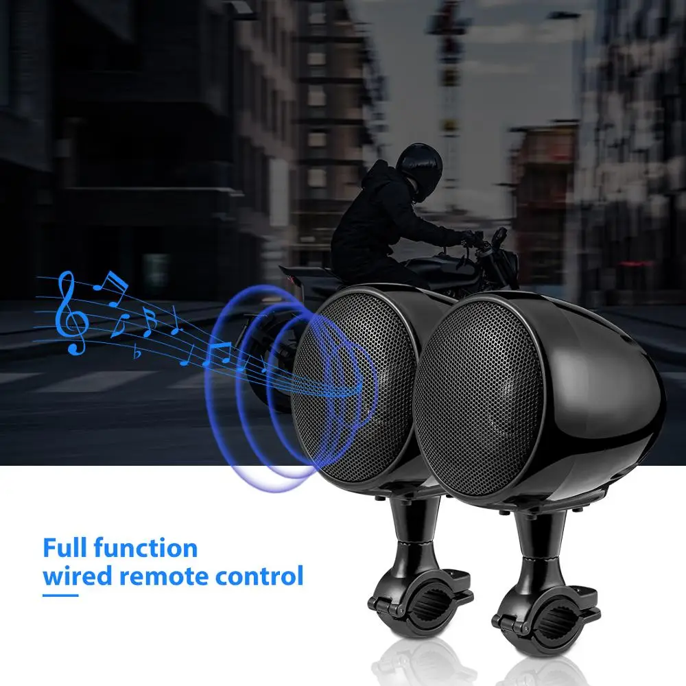 Waterproof Bluetooth Speaker For Motorcycle 300W SPK350 Motorcycle Speaker System Bluetooth IP56 Waterproof