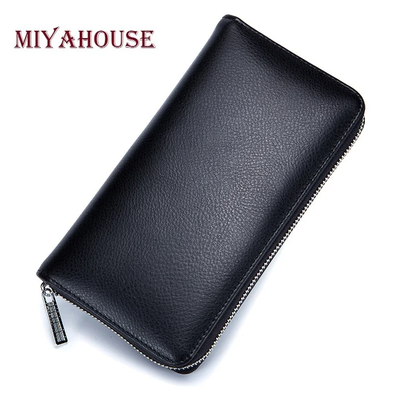 

Miyahouse Leather Wallet Women RFID Card Wallets Unisex Card Holders High Capacity PU Leather Credit Holders Lady Purses