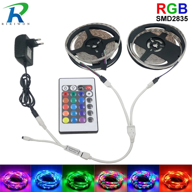 RGB светодиодсветильник 3528 SMD2835 гибкая светодиодная лента водонепроницаемая