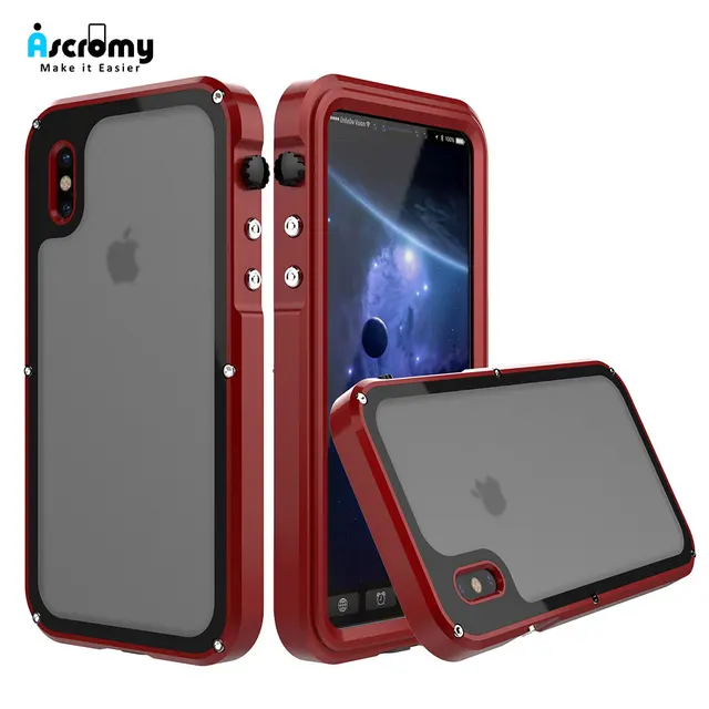 Best Offers Ascromy For iPhone 7 Waterproof Case IP 68 Protector Water Proof Shock Proof Pouch Cover For iPhone 8 Plus 7 X Coque Accessories