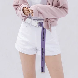Fashion Printing Letter Splicing Canvas Belt Harajuku Men Women Casual Jeans D Ring Buckle Waist Belts off white Waistband Z30 Fashion Printing Letter Splicing Canvas Belt Harajuku Men Women Casual Jeans D Ring Buckle Waist Belts off white Waistband Z30