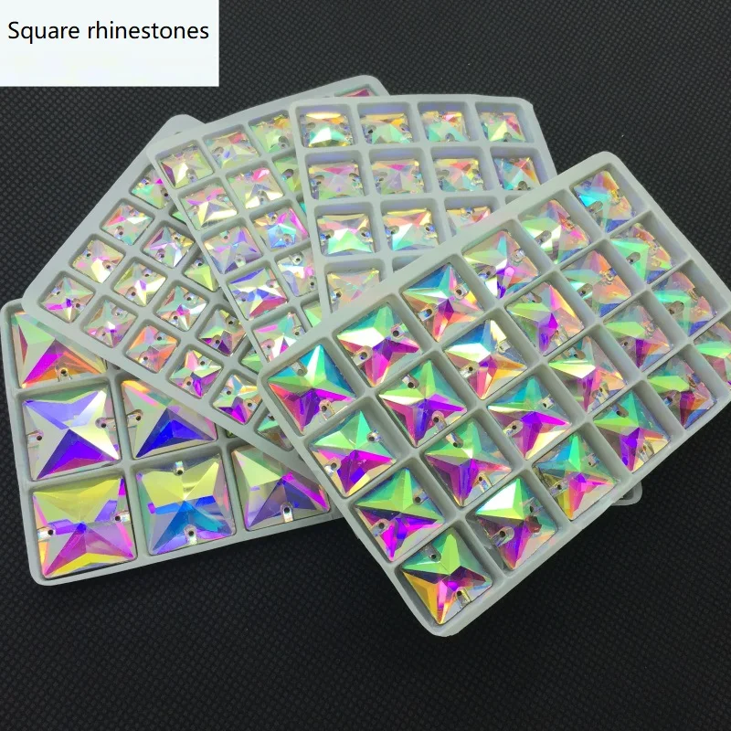 Crystal-AB-Square-Sew-on-Rhinestones-Glass-Crystal-10-12-14-16-22mm-Flatback-sew-on (2)