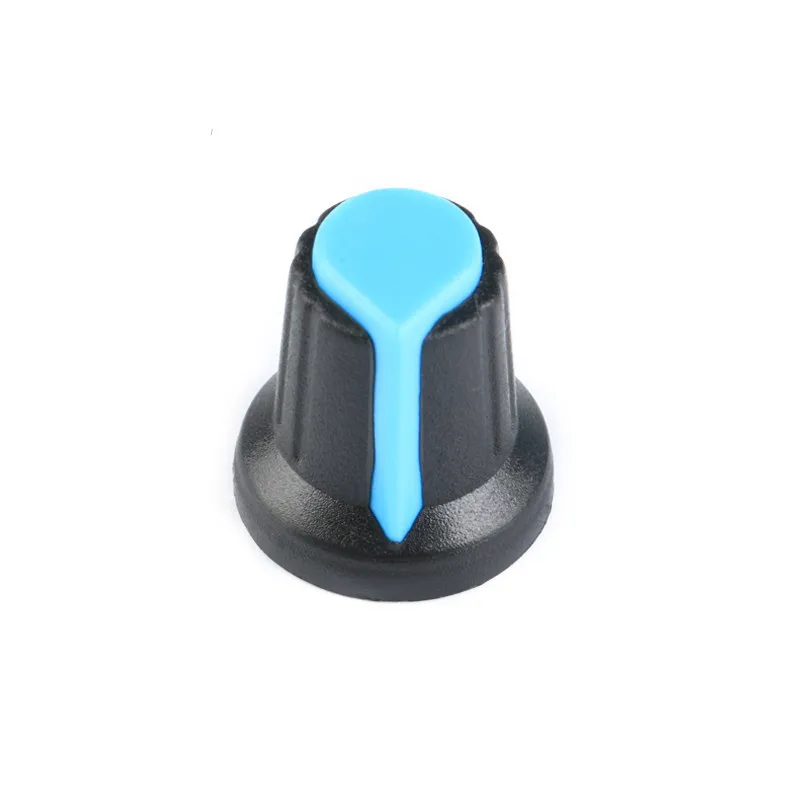 WH148 Potentiometer knob Cap AG2 Plastic knob for Diameter 6mm Plum Handle Yellow Orange Blue White Red Green 6color 5PCS=30PCS (6)