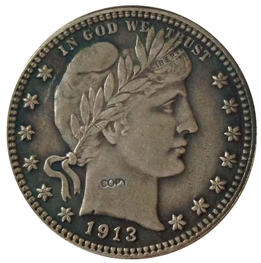 Date 1913 1913-D 1913-S 1914 1914-D 1914-S 1915 1915-D USA Barber Quarter Dollar Coins COPY