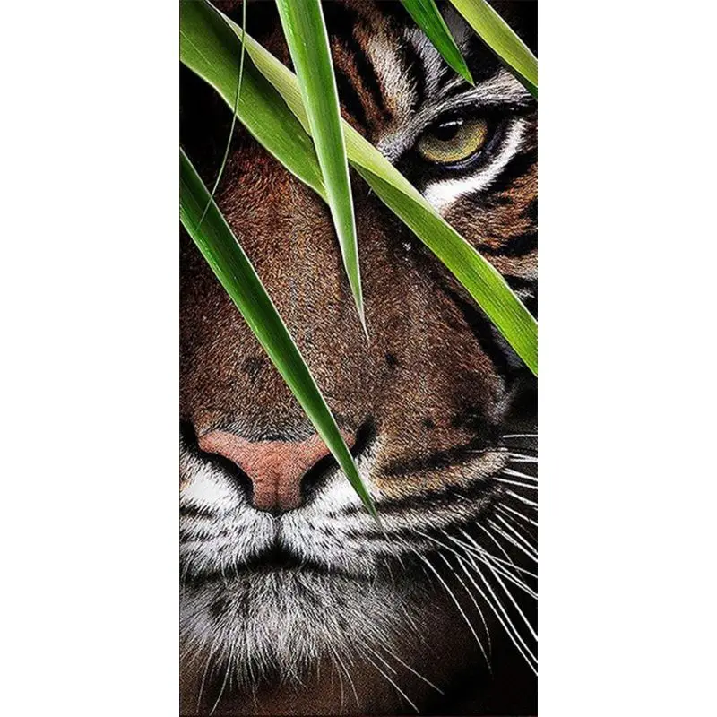 

Tiger DIY 5D Full Drill Diamond Painting Embroidery Cross Stitch Kit Rhinestone Mosaic Home Decor Craft
