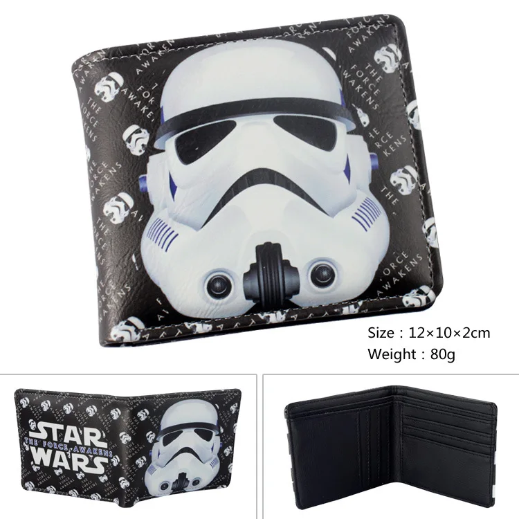 

Anime Cartoon Star Wars Storm Trooper Wallets PU Leather Slim Purse Young Boys Girls Student Short Wallet