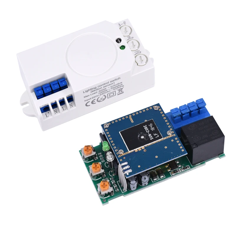 

Smart Microwave radar PIR switch 360 Degree Detector Wall Light Switch Control AC220V Automatic control switch LED Light