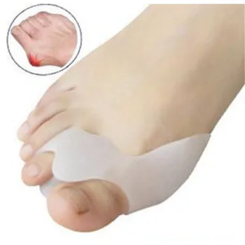 

2Pair Unisex Silicone Foot Care Gel Bunion Two Toe Straightener Hallux Valgus Separator Alignment Pain Valgus Set Foot Care Tool