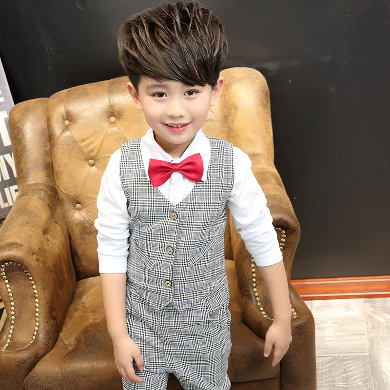 2018 Spring and autumn children's clothing Vest and shirt and pants