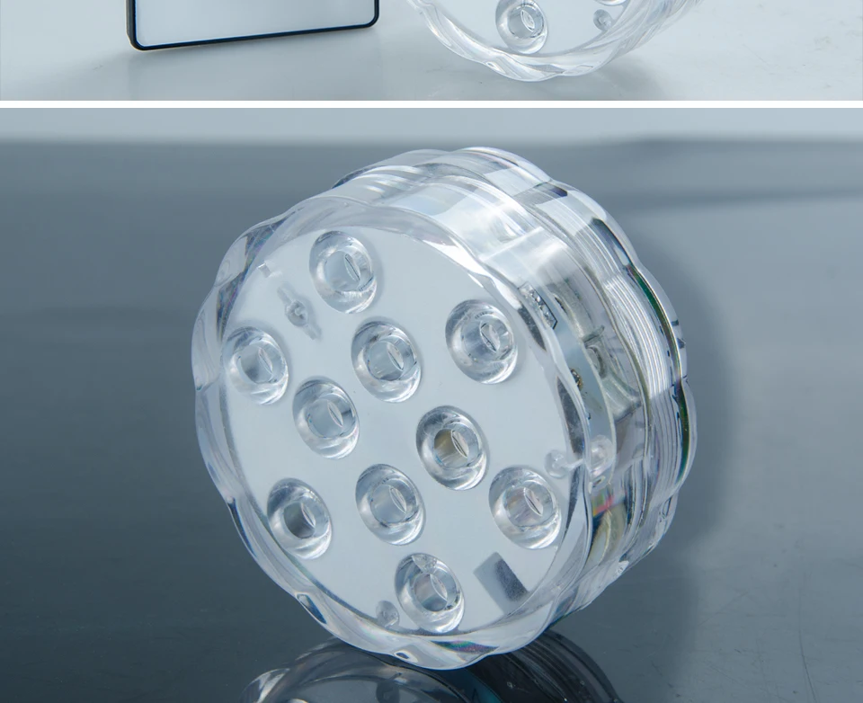 RGB LED Underwater Light Battery Operated IP67 Waterproof Swimming Pool Light LED Submersible for Party Piscina Pond08
