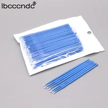 Красочные одноразовые кисти для макияжа 100 шт./упак. тампоны микрокисти для наращивания ресниц микро индивидуальные Аппликаторы тушь для ресниц