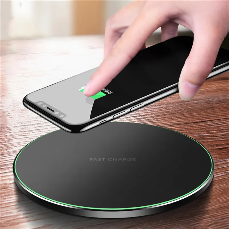 Беспроводное зарядное устройство Qi для iPhone 8/X /8 Plus быстрое беспроводное Samsung Galaxy S8