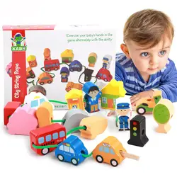 Деревянные детские бусины для конструирования головоломки для детей развивающий игрушечный стол игровые игрушки Обучающие игрушки для