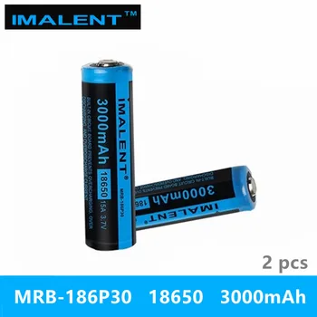 

2pcs IMALENT MRB-186P30 3.7v 18650 3000mAh 15A Li-ion rechargeable battery high performance for high drain LED freshlights