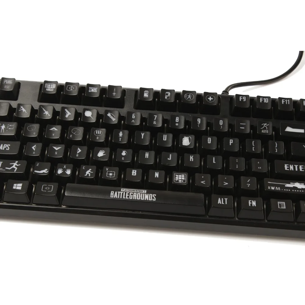 YMDK Battlegrounds ABS новинка 61 87 108 1,5 мм толщина блеск через Keycap только набор ключей для Mx механическая клавиатура