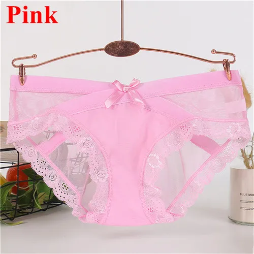 pink 6 цветов Для женщин кружевные подштанники не тонкими чашками незаметное нижнее белье, которое поможет скрыть недостатки вашей фигуры! дышащее белье Ice Silk трусы, модные трусики, Размеры M/L/XL/XXL - Цвет: pink
