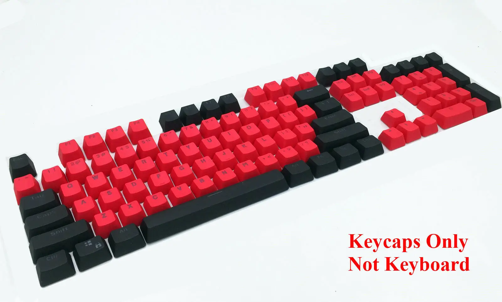 

104 Keys Red-Black PBT Backlit Keycap Doubleshot Keycaps ANSI Layout OEM Profile for Cherry MX Mechanical Gaming Keyboard