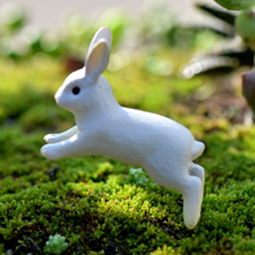 

Moss Micro Landscape Ornament Cartoon Rabbit Gift Party Kids Home Decor Toy Cute Craft Plant Car Mini PVC
