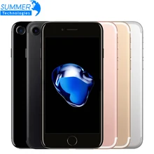 Оригинальный Apple iPhone 7 4 ядра 2 ГБ Оперативная память 32 г Встроенная память 128 ГБ 256 ГБ IOS LTE 12.0mp Камера отпечатков пальцев touch ID сотовые телефоны