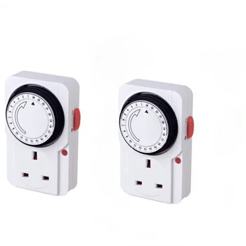 

10pcs/lot Time Control Push Button Switch UK Timer Switch Socket Mechanical Switch For British 13A250V
