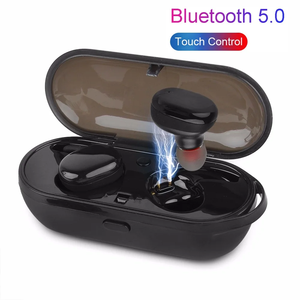 

TWS Bluetooth Earphone 5.0 Wireless Stereo Sound Headset Touch Control Earbuds Sport Headphones with Charging box For iPhone 7 X