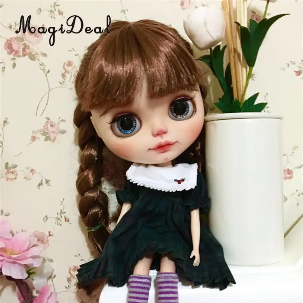 MagiDeal High Simulation 5Pairs Black Plastic Fake Eyelashes for 12 Inch Doll Make Up DIY Making & Repair Acc Children Girls Toy