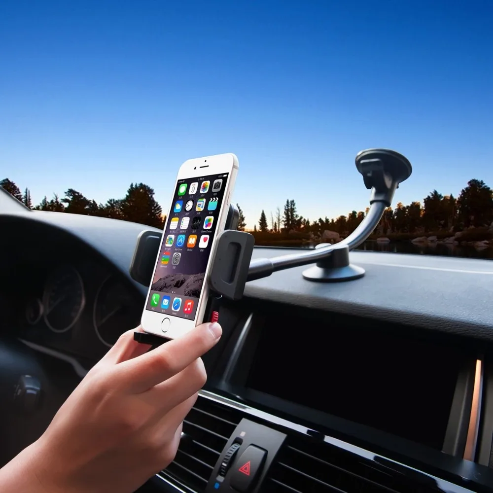  Car Phone Holder Mount For iPhone Universal Windshield Dashboard Stents For Huawei Long Arm Cradle Bracket For Samsung Galaxy  (8)