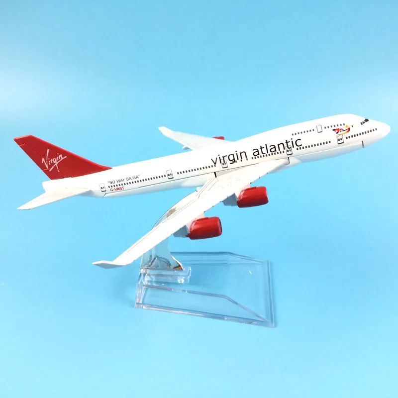 16 см Virgin Atlantic Airways Boeing 747 игрушка &quotсамолет&quot модель самолета металлического
