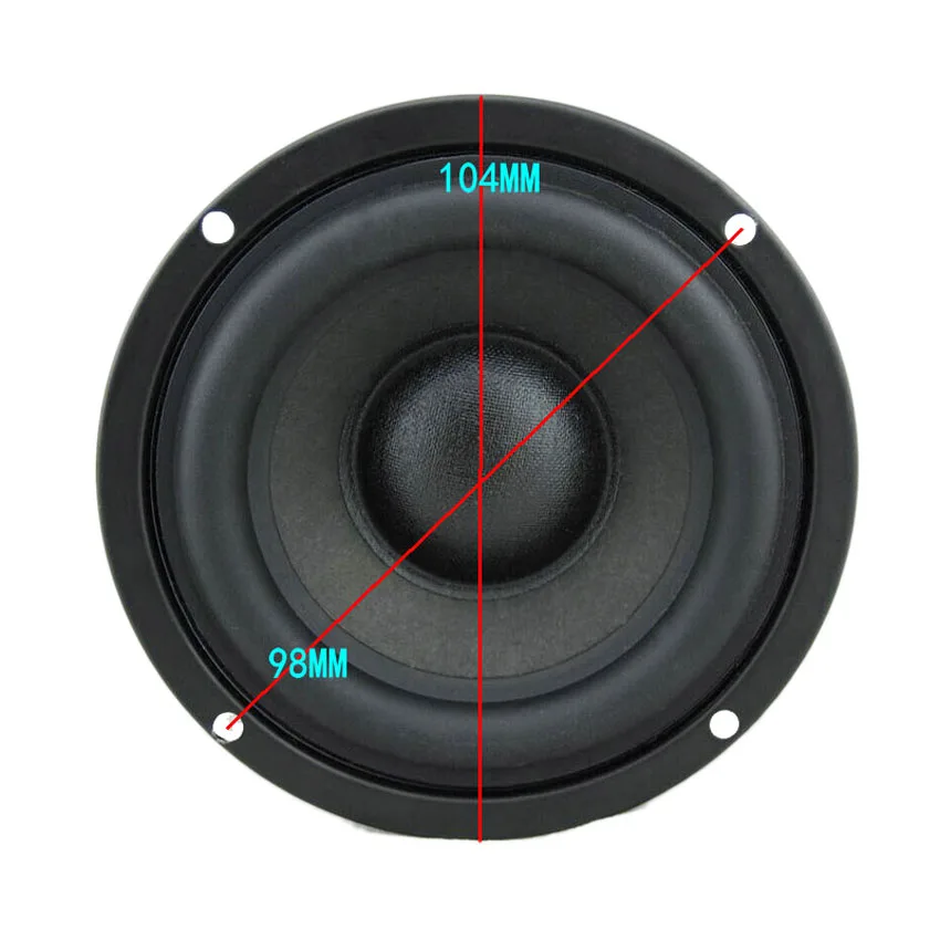 4 "4 Ом 6 8 30 Вт Hifi аудиодинамик низкочастотный динамик|Аксессуары для