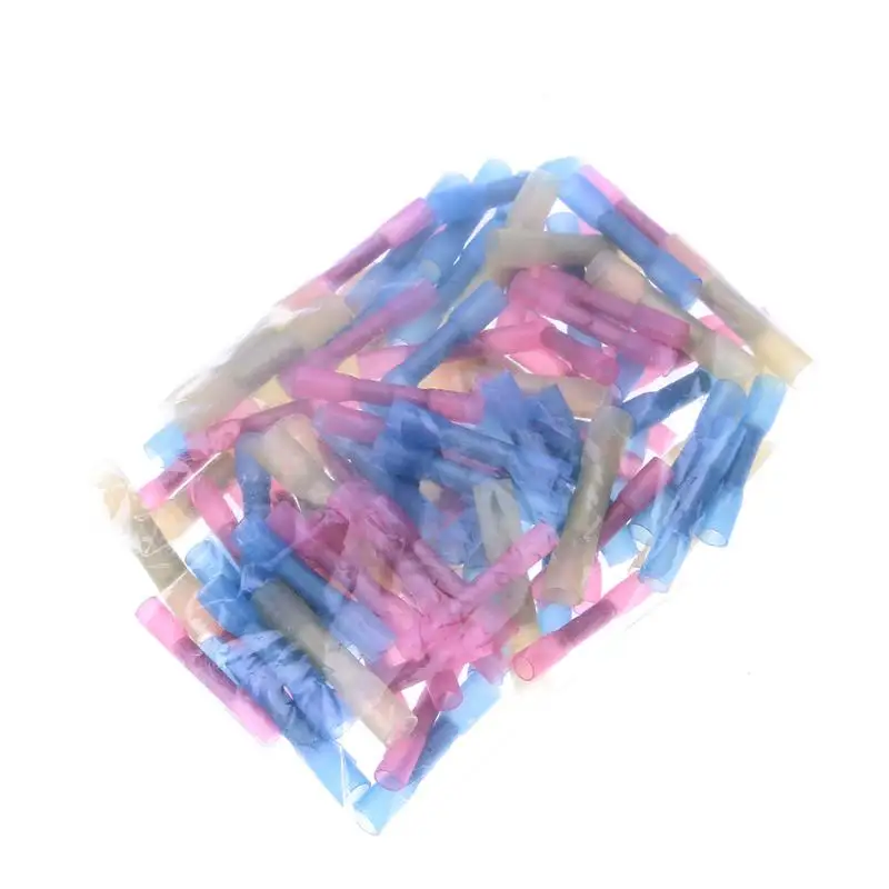 

100pcs Mixed Heat Shrink Butt Electrical Crimp Terminal Insulated Wire Connector Wiring Accessories