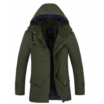 

Men's Fashion Casual Hood Cargo Spring Autumn Jacket 0606-003