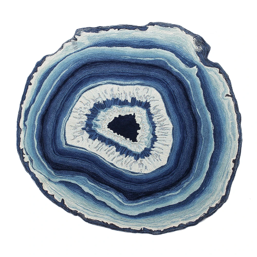 

100% New Zealand Wool Knitted Carpet Brief Living Room Carpet 15MM Thickness Environmental Tapis Non-slip Chair Mat Plush Rug