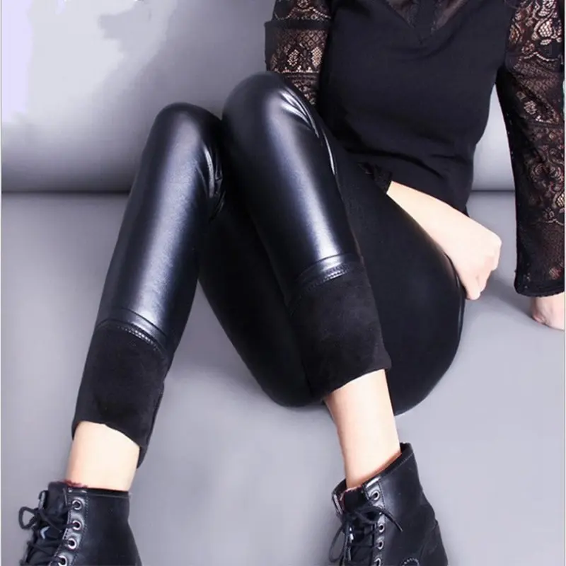 2019 новые брюки длиной до щиколотки тонкий Штаны зимние толстые теплые Push H-77 Для женщин модные черные хлопковые леггинсы LD312-1-LD312-15