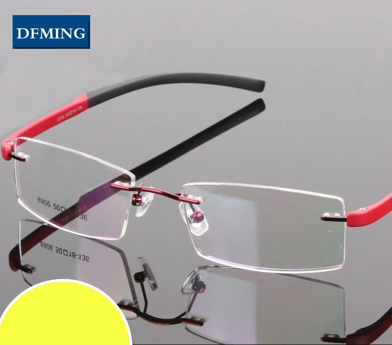 

DFMING Eyeglasses frame women spectacles oculos de grau optical glasses prescription lenses eyeglasses rimless frame tr90 women