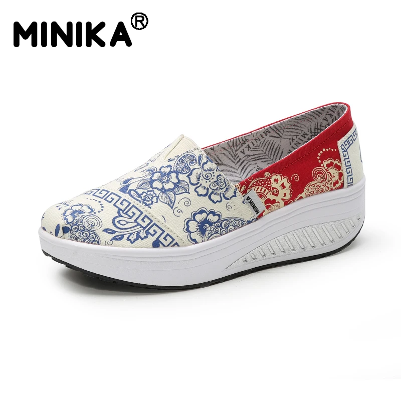 Minika/Женская обувь Повседневная дышащая на вулканизированной платформе Женские