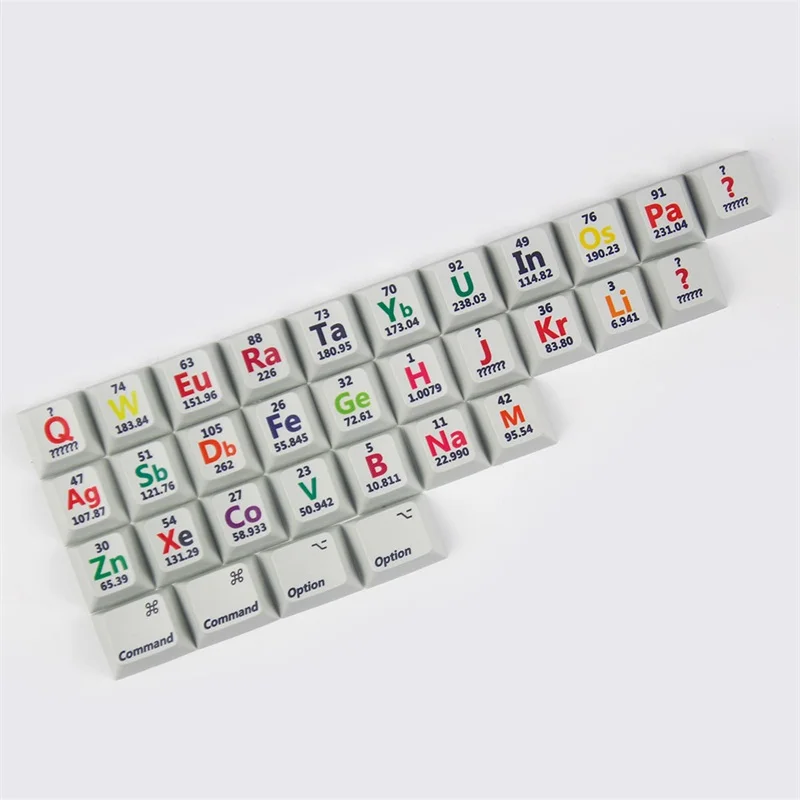 Вишневый профиль pbt keycaps 26 клавиш химический элемент периодически Таблица для механической клавиатуры сублимации