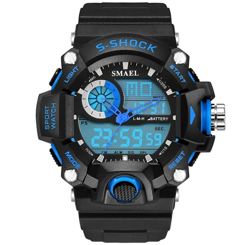 Новые Брендовые Часы для мужчин G стиль Wateproof S Shock спортивные мужские s часы лучший бренд класса люкс светодиодный цифровые часы военные армейские наручные часы - Цвет: Синий