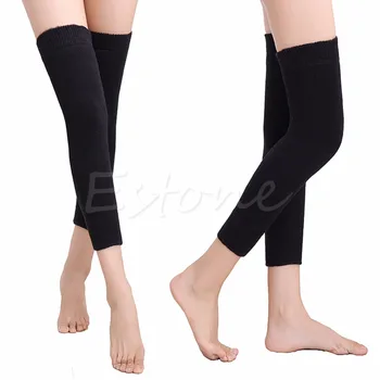 

New Women Men Warm Cashmere Wool Knee Warmers Leg Thigh High Pad Legging W715