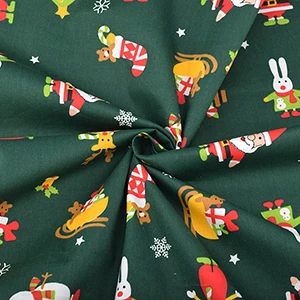 Chainho, серия Merry Christmas, саржевая хлопковая ткань с принтом, для самостоятельного шитья и шитья детской простыни, подушки, материал - Цвет: D 1 piece